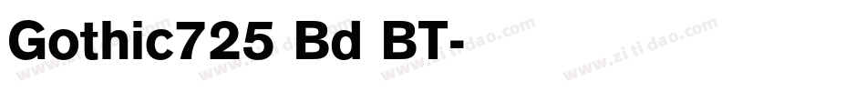 Gothic725 Bd BT字体转换